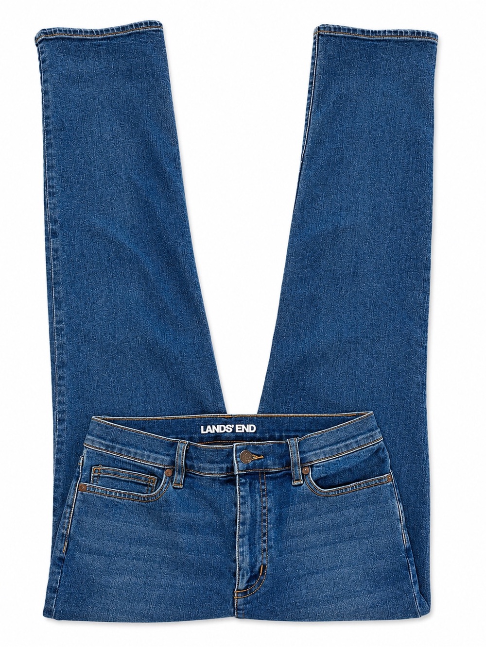 Lands' End Jeans Straight-Leg Blue size 8 - Picture 3 of 10
